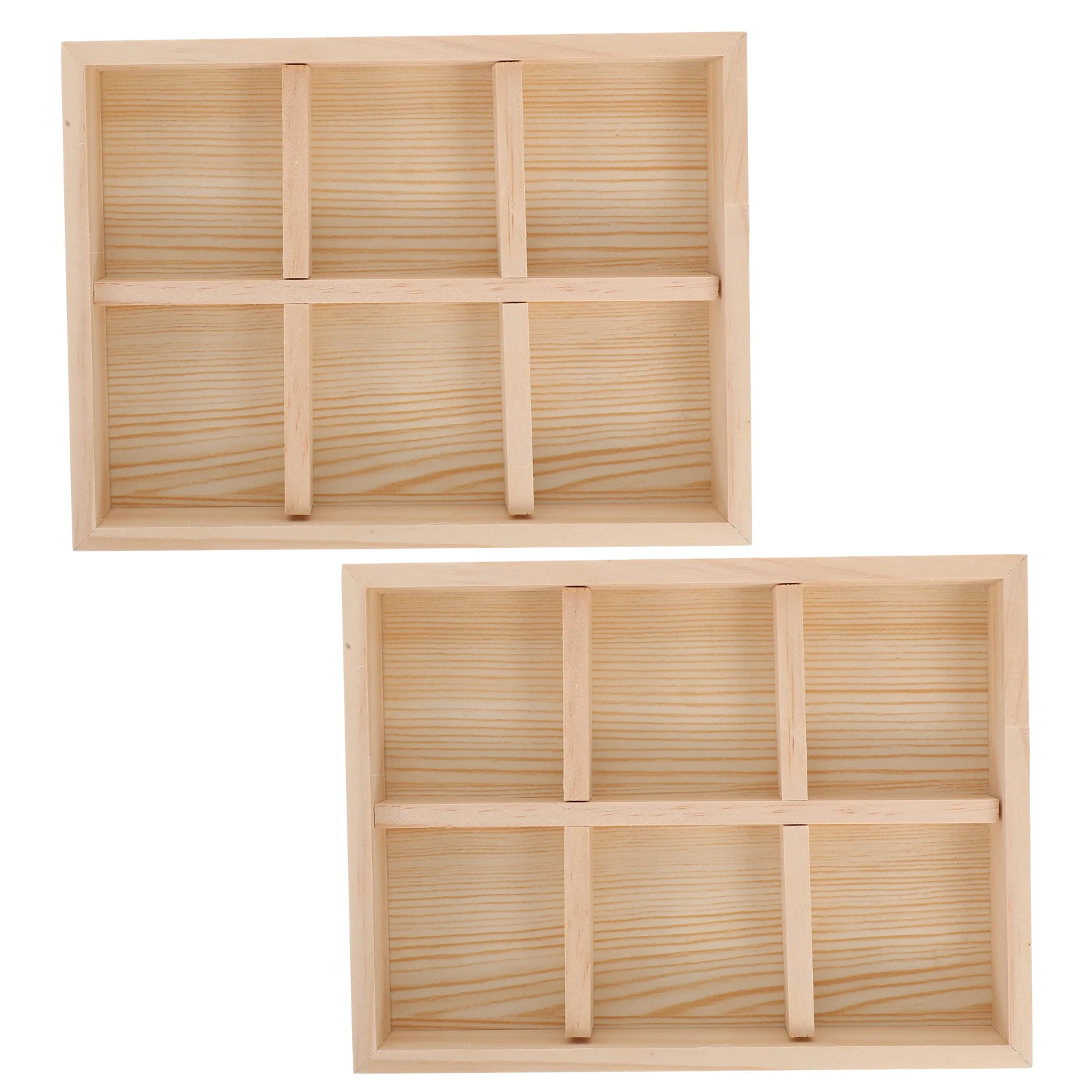 

2pcs Wooden Serving Tray Natural Wood Food Tray For Appetizers Snacks Vegetables Bread Jewelry Storage Rustic Platter