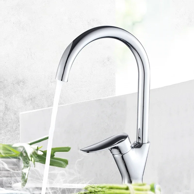 

Kitchen Faucet 360 Degree Swivel Spout Sink Tap Cold and Hot Water Mixer Tap Waterfall Tap Wash Basin Bath Faucet Single Handle