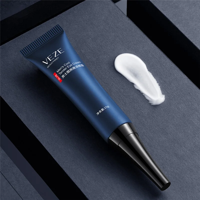 VEZE 15G جل العين للرجال كول العطاء هيالورونات الصوديوم كريم عين الخطوط الدقيقة تحسين الهالات السوداء إزالة الانتفاخ للرجال