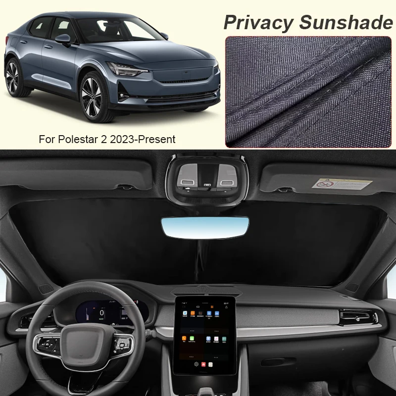 

Черная солнцезащитная шторка для окон автомобиля POLESTAR 2 2023-наст. время, защита от УФ-излучения, теплоизоляция, защитный чехол, аксессуар для интерьера автомобиля