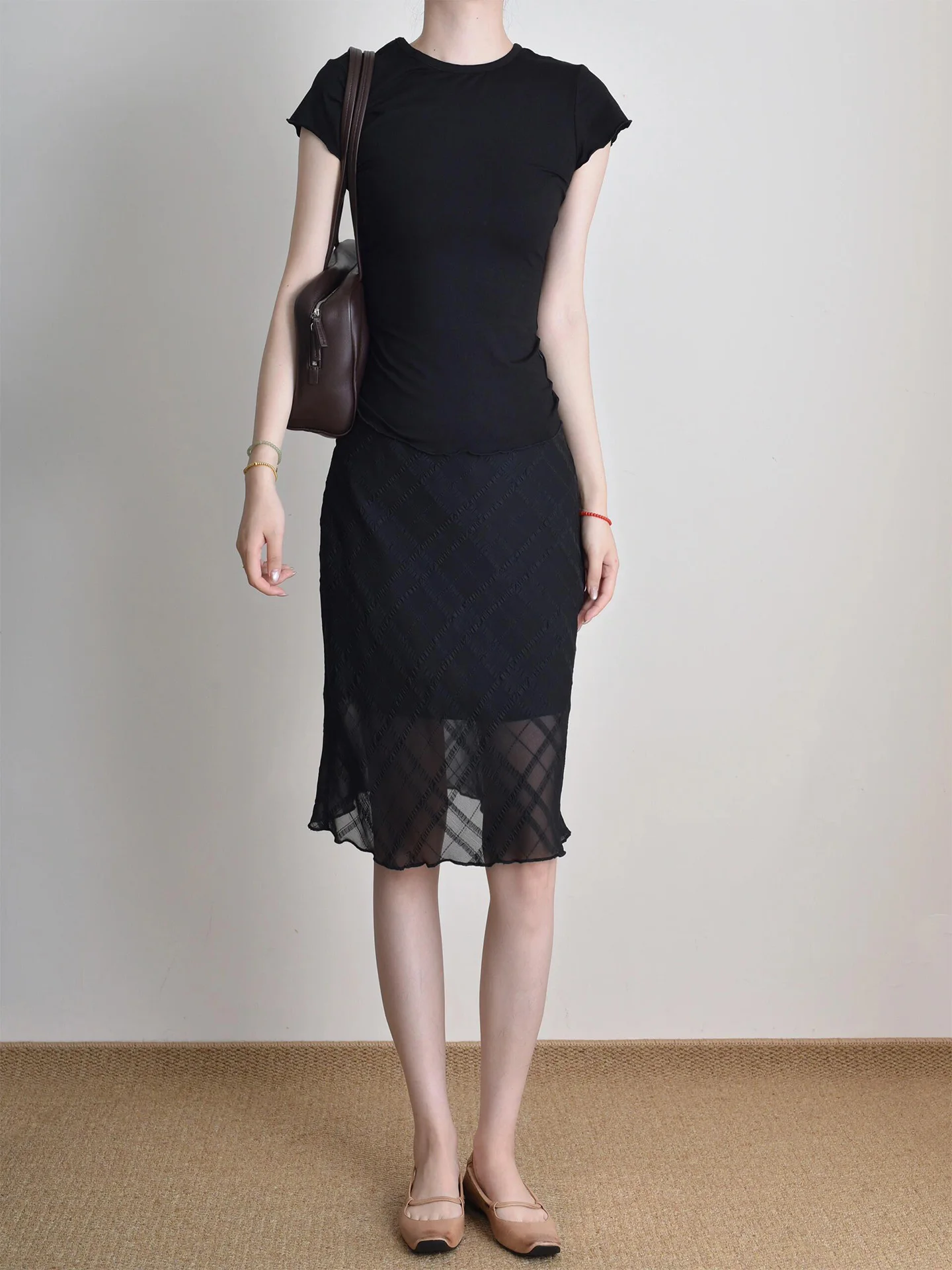 

Женская летняя тонкая прямая юбка-труба в клетку с низкой талией в стиле ретро, маленькая юбка-миди с хвостом Fi