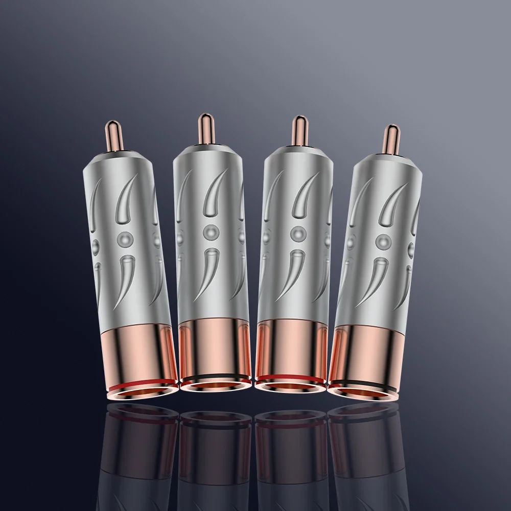 Viborg VR109 HI-End Performance Pure Red Copper RCA Plug soldering connectors