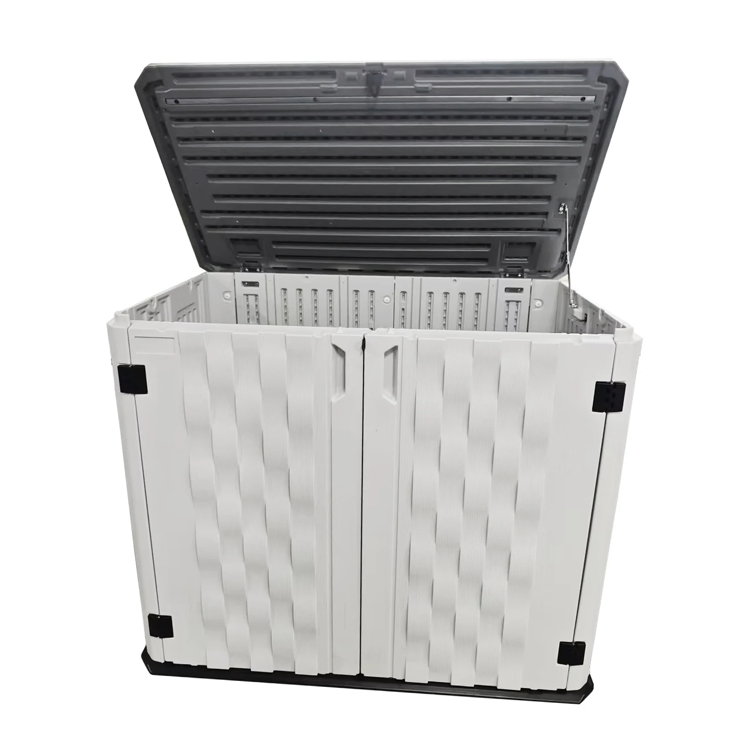 736L HDPE Bin Large Capacity Lockable HDPE Storage Containers With Lid For Courtyard Outdoor Furniture