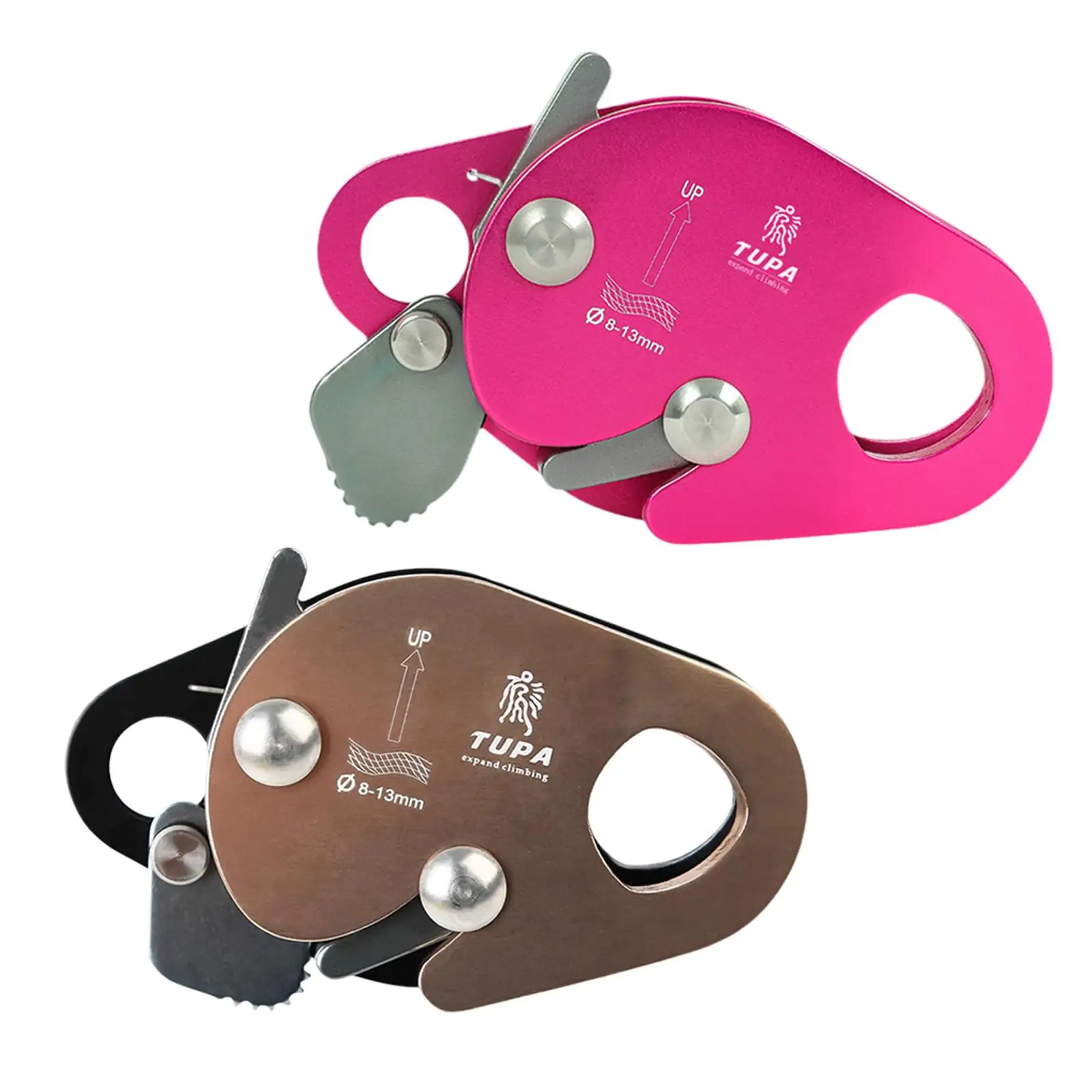 

Self Braking Stop Descender Climbing Gear Lightweight 22kN Rappelling Belay Grab for Mountaineering Extreme Sports 9-13mm Rope