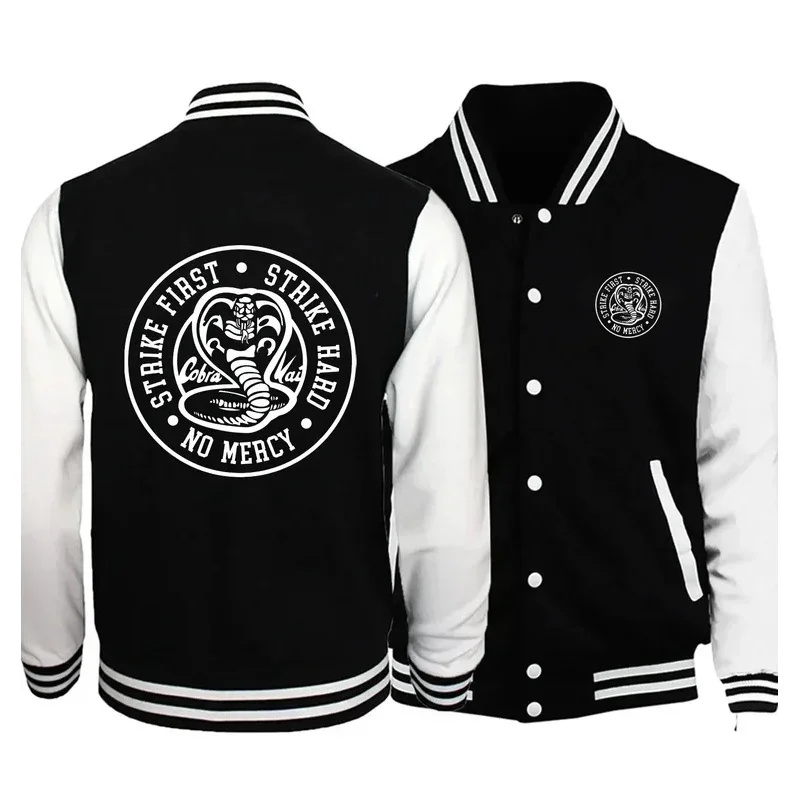 Men Women print baseball uniforms motorcycles coats cardigan tops clothes top Cobra Kai Never Dies baseball jacket coat hoodie