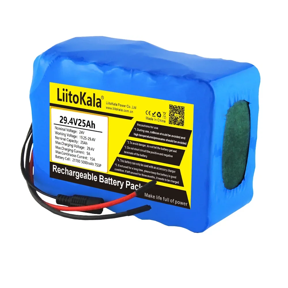 Imagem -06 - Bateria de Iões de Lítio Liitokala 24v 29.4v 0ah 15ah 20ah 30ah 40ah 21700 7s 250w Cadeira de Rodas