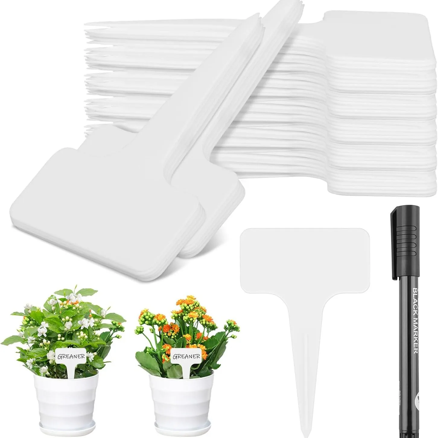 Plant Labels Garden Markers Succulent Flower Pot Tags Plant Identification Cards with Pen 100pcs Greenhouse Growth Record
