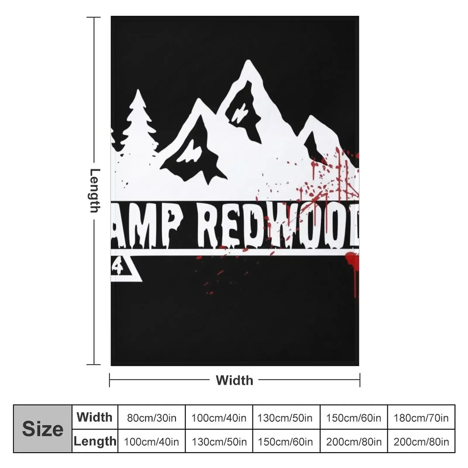 Camp Redwood White Throw Blanket Luxury Thicken Moving Personalized Gift Blankets