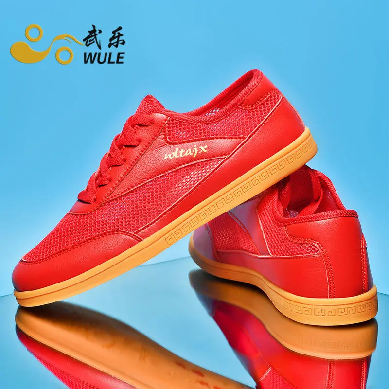 Chinesische Stil Frauen kausale atmungsaktive Turnschuhe bequeme Tai Chi Kampfkunst Kuh Sehne Sneaker Team Performance Match Schuhe