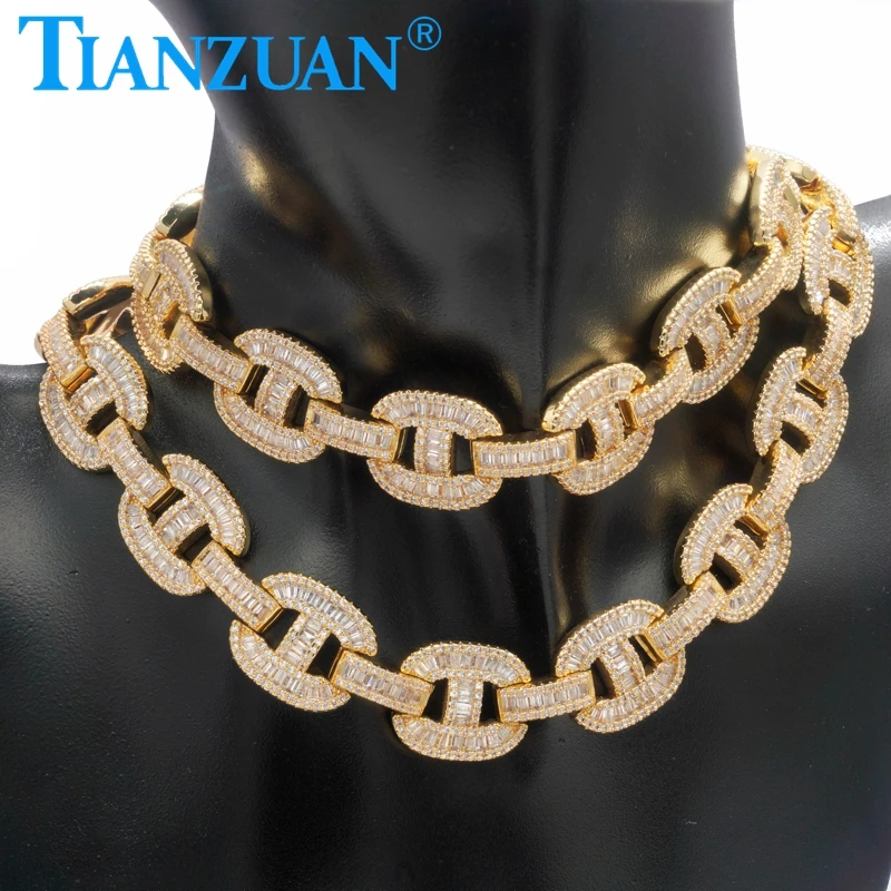 New Trendy 925 Sterling Silver Cuban Hip Hop Popular All-match 15mm Cuban Link Chain Cuban Moissanite Necklace Jewelry