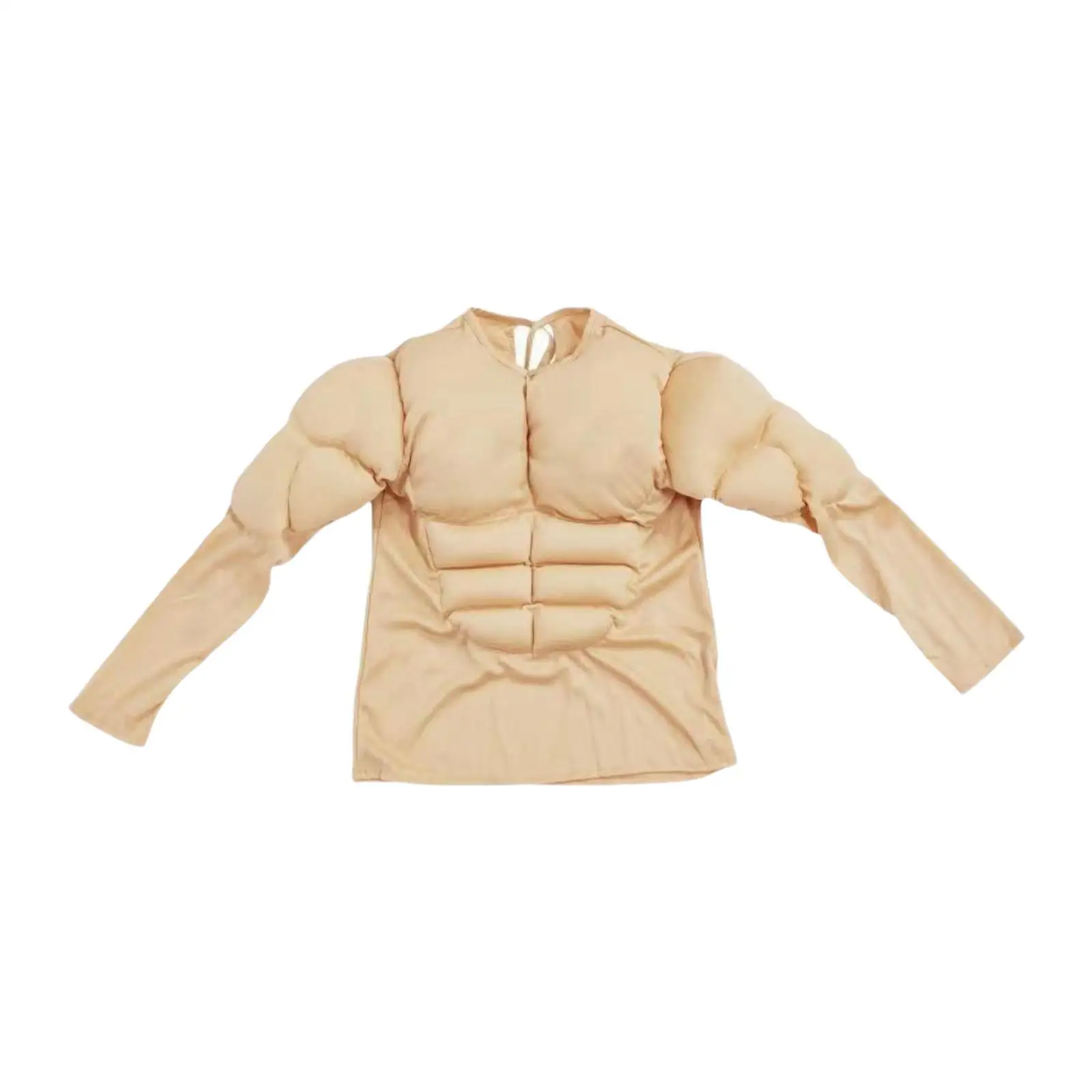 Camicia da uomo con tuta muscolare finta, divertente camicia muscolare imbottita a maniche corte per interni