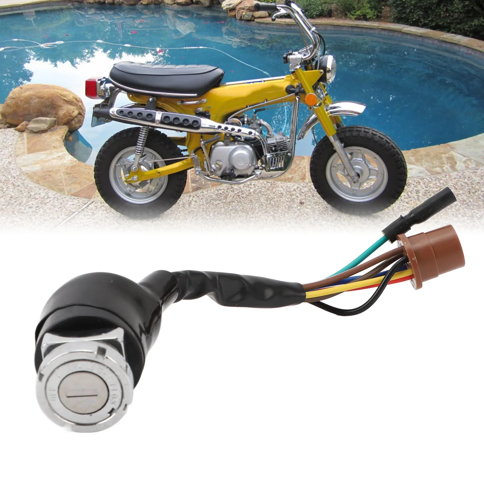 

Замок зажигания в сборе с ключами и проводкой для CT70 Trail 70 1972-1976 годов