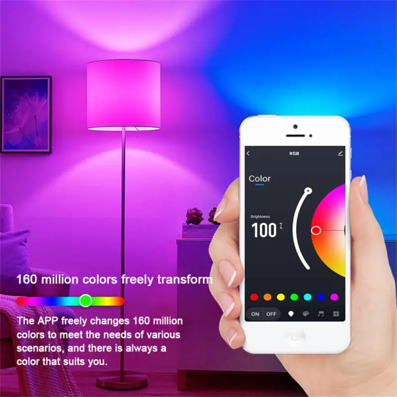 Smart Lamps App Control 16 Million Colors 1.5w E26 For Assisatnt Smart Bulb Remote Control Smart Rgb Led Light