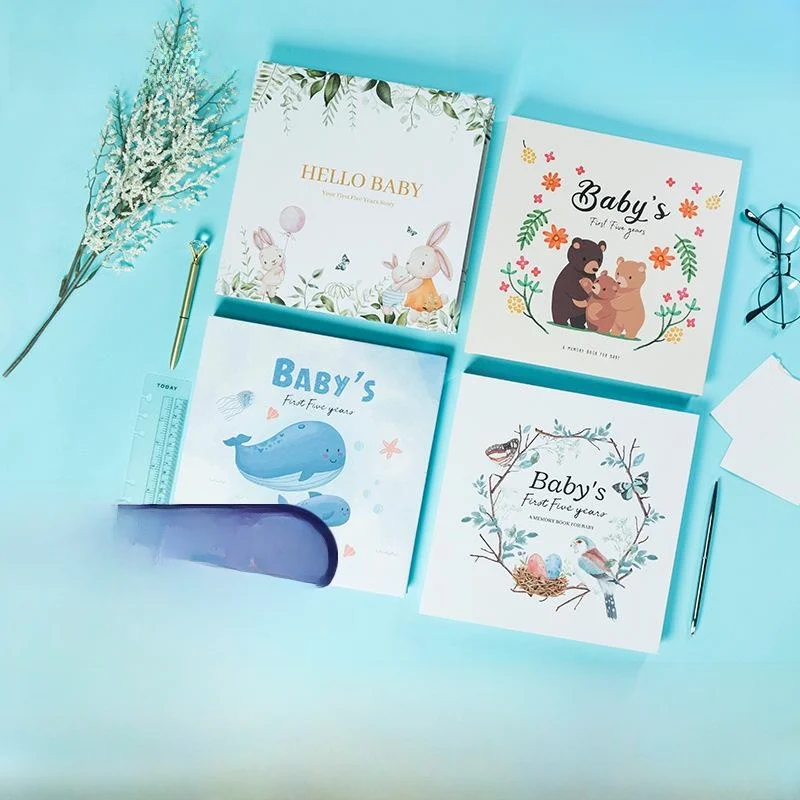 baby-growth-record-book-diy-photo-storage-hidden-wirebound-notebook-family-storage-organizer-handmade-journaling-album