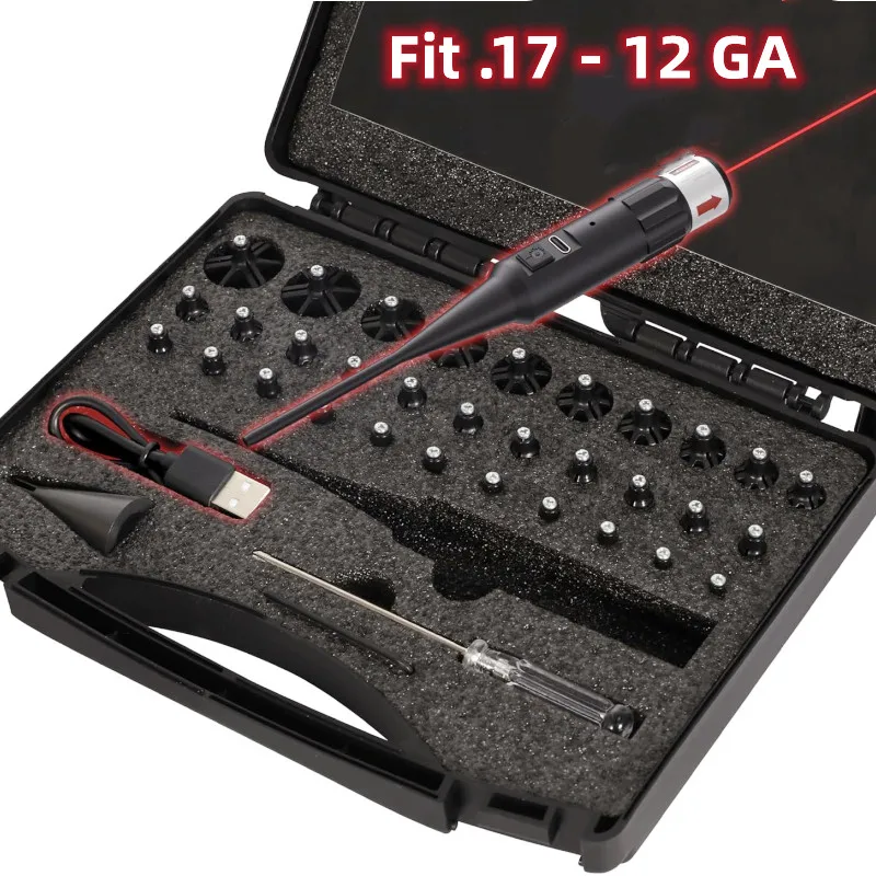 .177 .22 Caliber to .78 Red Laser Collimator For Glock Laser Bore Sight
