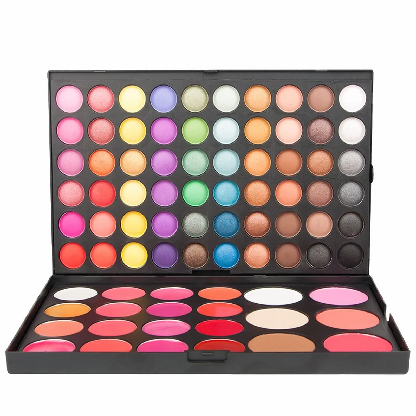Kit de maquillaje multifunción de 82 colores, caja completa de sombra de ojos en polvo, colorete, lápiz labial, maquillaje para mujeres principiantes, paleta portátil de viaje