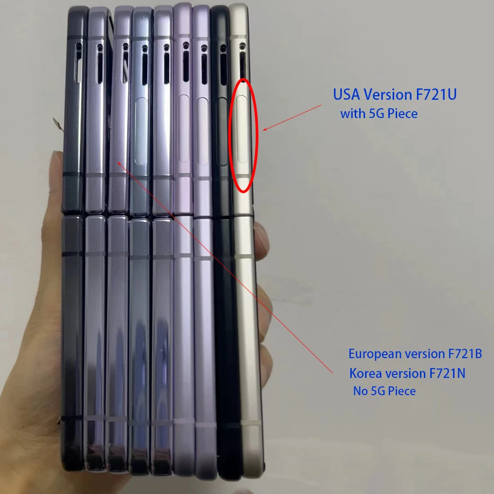 Middle Frame Housing With Hinge Rotating shaft Flex Cable Assembly Small Scratches for Samsung z flip 4 F721u F721B F721n f721