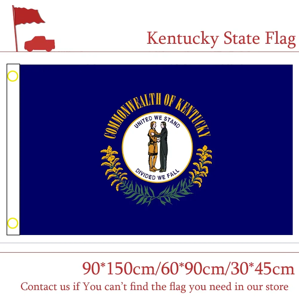 State of Kentucky-Flagge, 90 x 150 cm, 60 x 90 cm, 3 x 5 Fuß, Hängeflagge, USA, amerikanische Banner