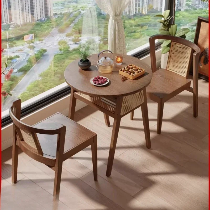 combination casual tea three-piece creative small one table two chairs Internet celebrity round table coffee table