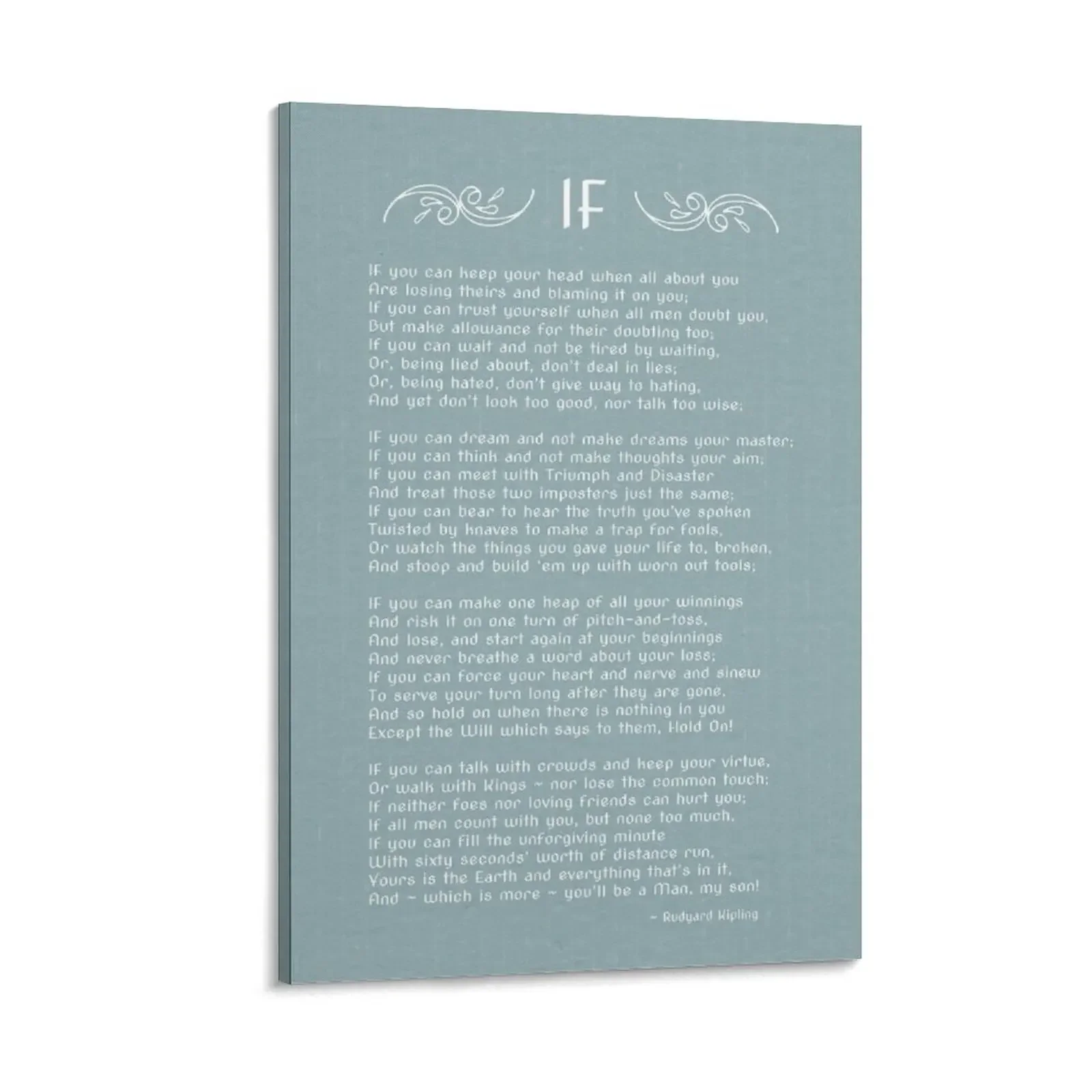 

The Rudyard Kipling Poem IF Canvas Painting wall art decorations for the room wallpapers home decor