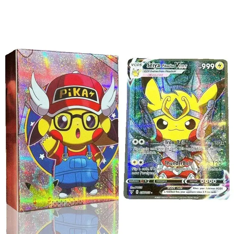 55 pçs dos desenhos animados pikachus cartões brilhando vmax vstar tamanho grande coleção batalha instrutor cartão crianças gx vmax cartão brinquedos presentes