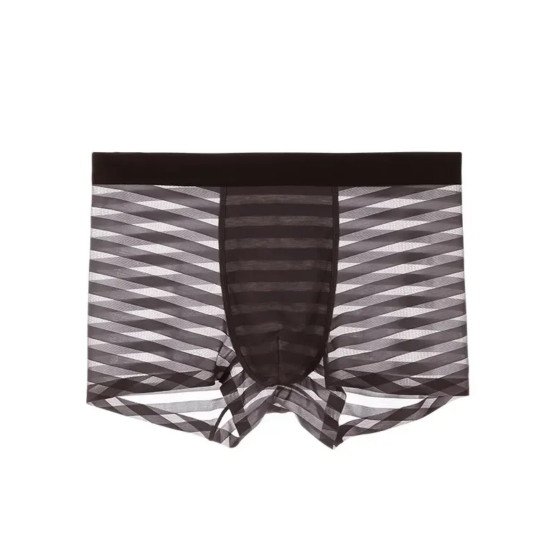 ملابس داخلية للرجال الرجال الحرير الجليد الصيف رقيقة سراويل بوكسر دون أثر مشروط أربعة زوايا تنفس مضاد للجراثيم السراويل رئيس ti