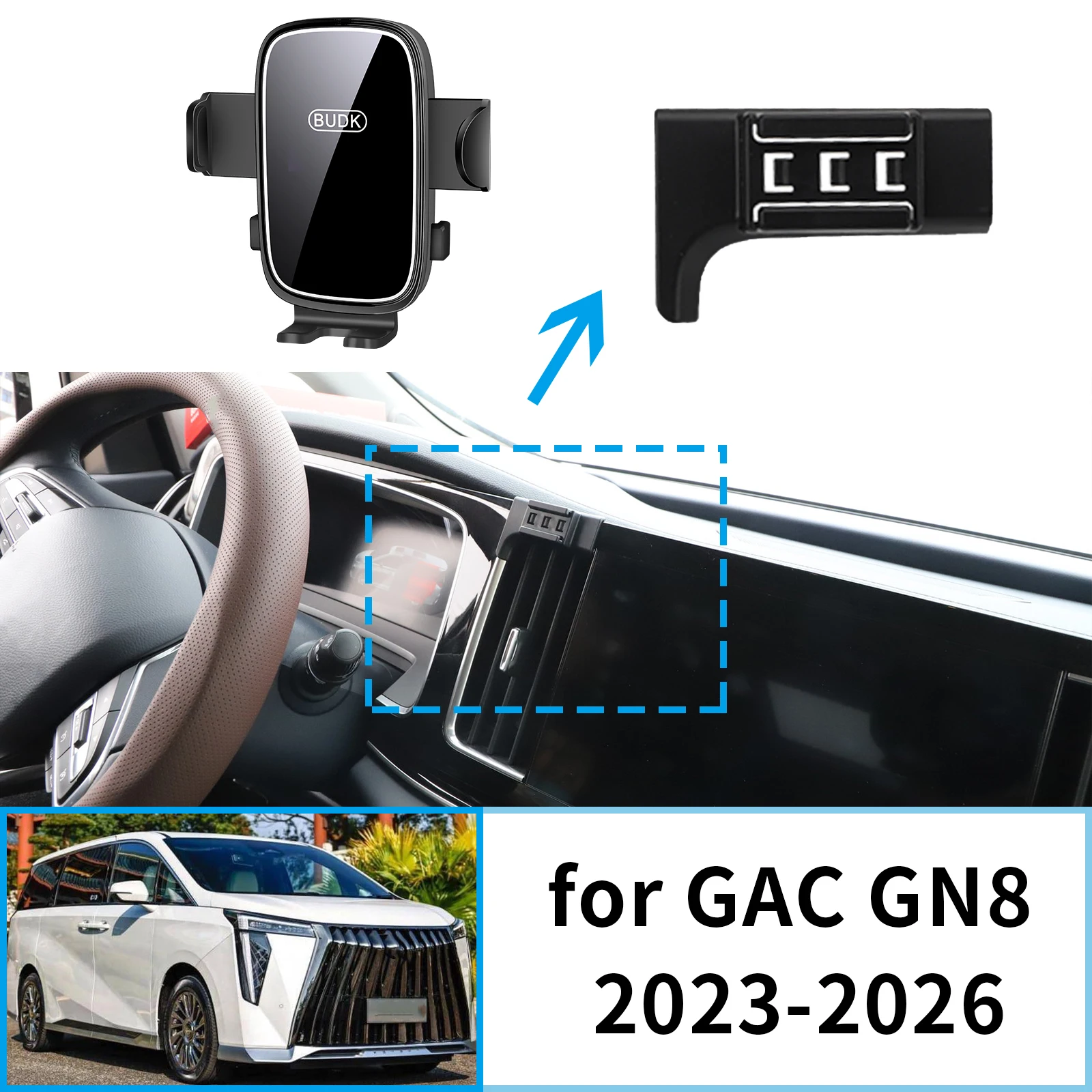

Car Mobile Phone Holder Accessories fit for GAC GN8 gn 8 Trumpchi M8 Master 2023-2026 GPS Bracket Navigation Stand Auto