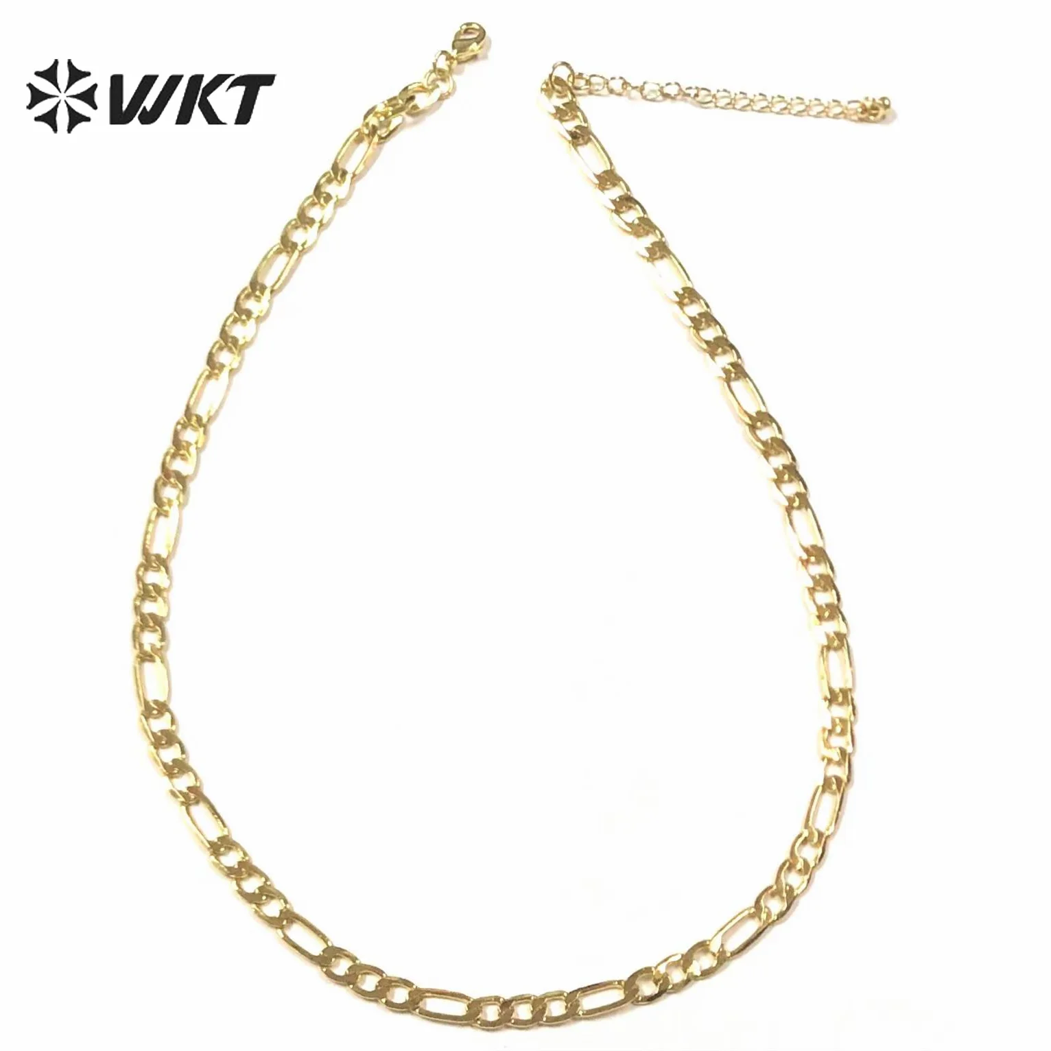 WT-BFN029 WKT Wholesale Trendy Fashion Choker Necklaces Women Necklace Jewelry Accessory Gift 18/24/30 inch Yellow Brass chains