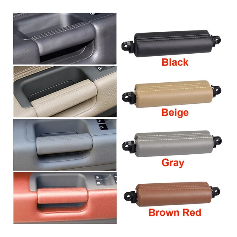 

Накладка на внутреннюю дверную ручку автомобиля 7L6867161 для VW Touareg 2003-2010, детали, боковая дверная ручка, внутренняя искусственная кожа, LHD, RHD, бордовый