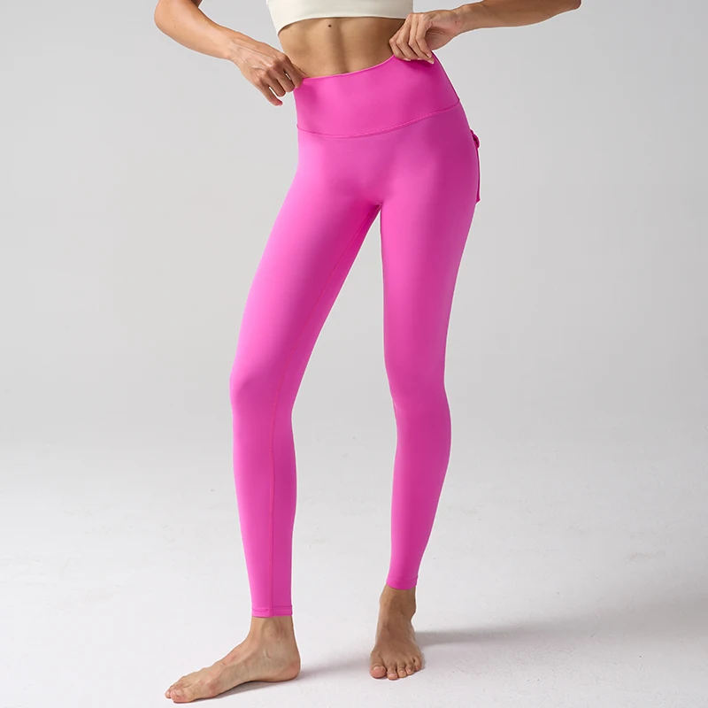 Leggings de Yoga Cargo taille haute pour femmes, collants de gymnastique solides en Spandex avec poches pour le sport, la course à pied et l'entraînement
