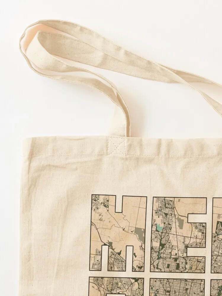 خريطة مدينة ملبورن أستراليا - حقيبة يد كلاسيكية وحقائب يد وحقيبة مخصصة وحقيبة تسوق نسائية #3