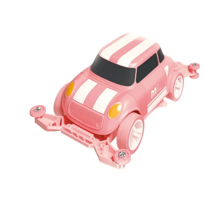 

1PC 2019 New Ailemao Mini 4WD Car Model W1 Chassis W-1 Pink Cute Educational Toy Car FD10108