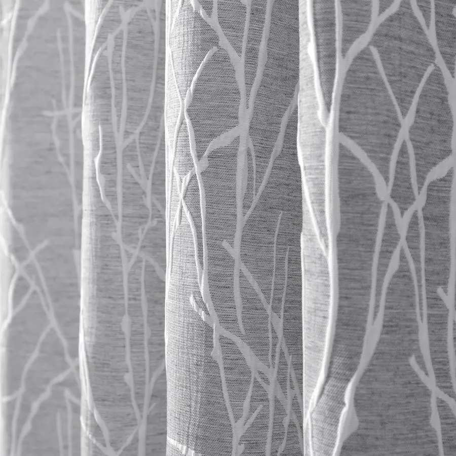 

Grey Curtains 84 Inches Long for Living Room 2 Panels Back Tab Pocket Tree Branch Forest Woodland Pattern Semi Blackout Gray Cur