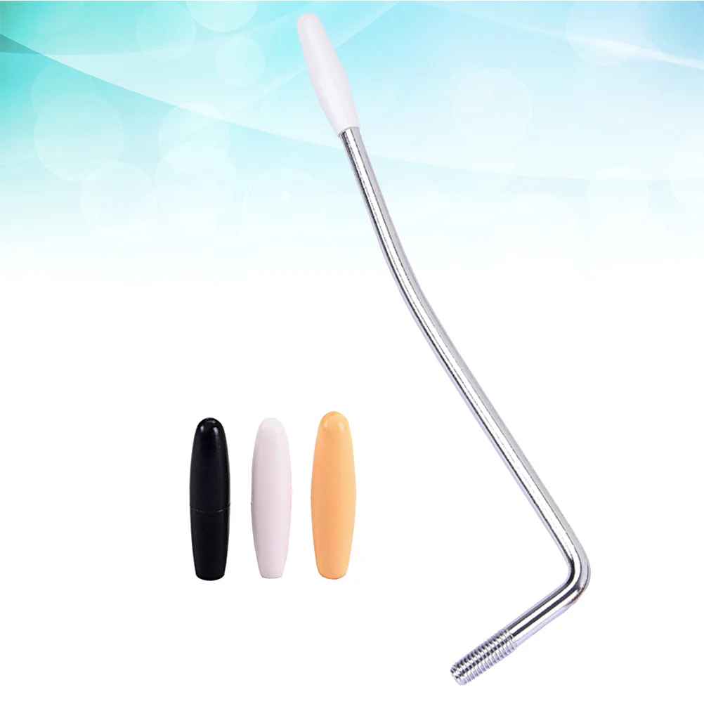 

6Mm Thread Guitar Tremolo Arm Whammy Bar With 3 Caps For Electric Guitar Black Replacement Part Smooth Tuning Control