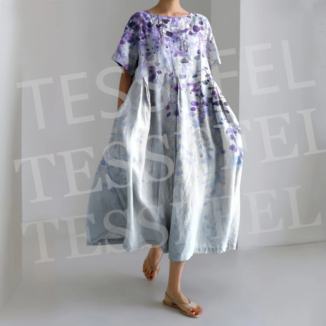 

New Fashion Flower Multicolor Pattern Harajuku Vintage Retro Dress 3D Print Short Sleeve Women Dress Casual Funny Loose Dress X6