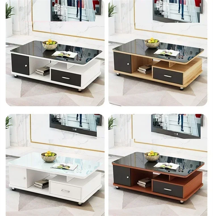 Glass Table Top Coffee Table Home Furniture TV Cabinet Sectional Living Room