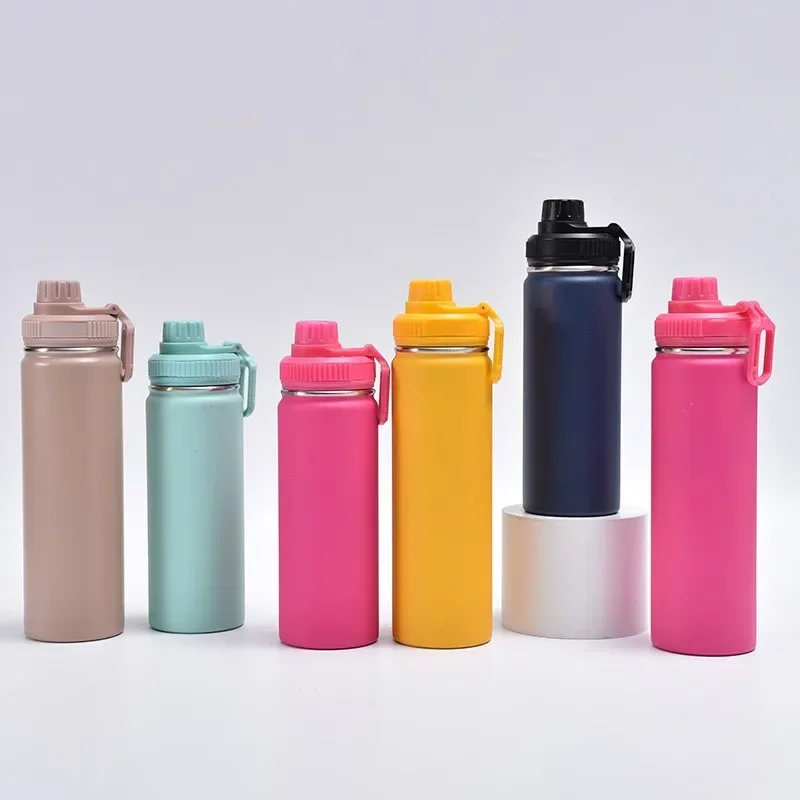 25oz Sports Water Bottle Leakproof Gym Vacuum Mug PortableCup Stainless Steel Outdoor Sport Cup Insulated Water Bottle