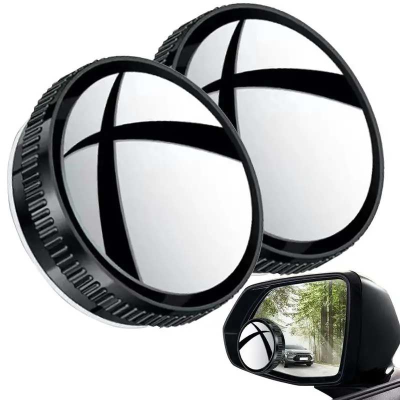 Rear View Glass Blindspot 360 Degree Wide Angle Side Rearview Glass 2X High-Definition Suction Cup Reversing Auxiliary Blindspot