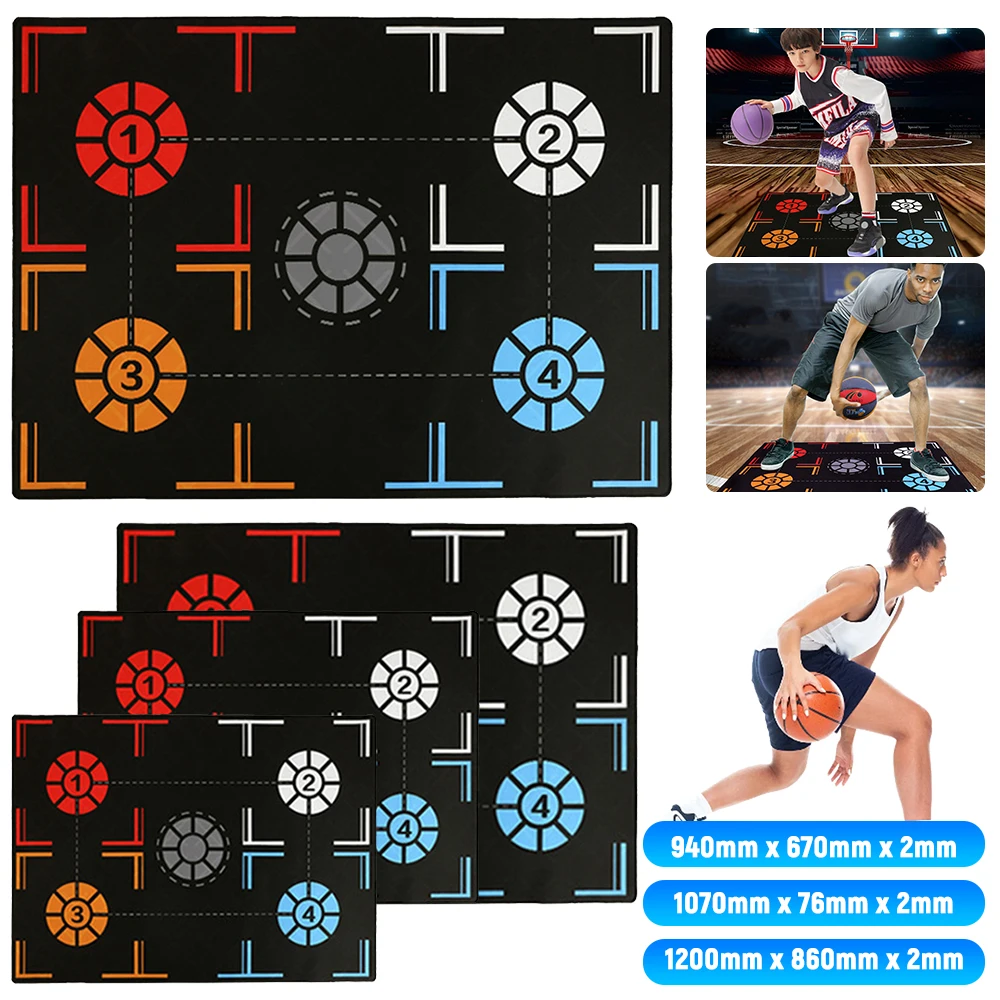 

Children Basketball Training Mat Rubber Anti-slip Noise Absorbing Indoor Footwork Training Rug Adult Kids Aid Sports Accessory