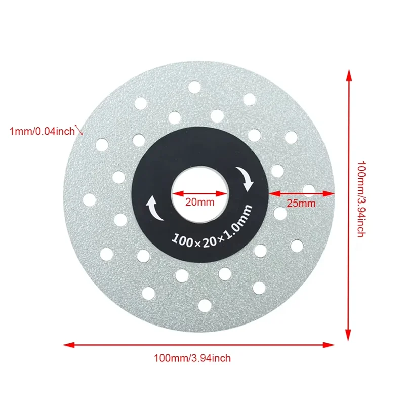 Tarcza diamentowa ABHI-4 cali/100 mm do cięcia płytek kamiennej, porowata, poszerzona, ultra-cienka tarcza tnąca