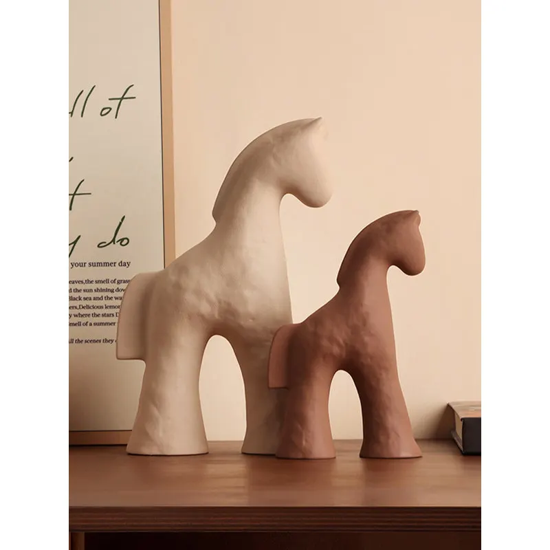 

Ceramic Horse Figurines & Miniatures Living Room Entrance Table Decorations Figurines Office Bookcase Home Decor BaiJian JT50F