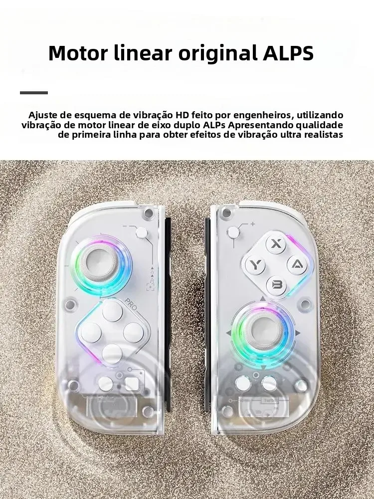 Controle J20 para Nintendo Switch/2, Gamepad Esquerdo e Direito, Wii Joy-Con, Tecla Traseira Sensorial Bluetooth Sem Fio para PC