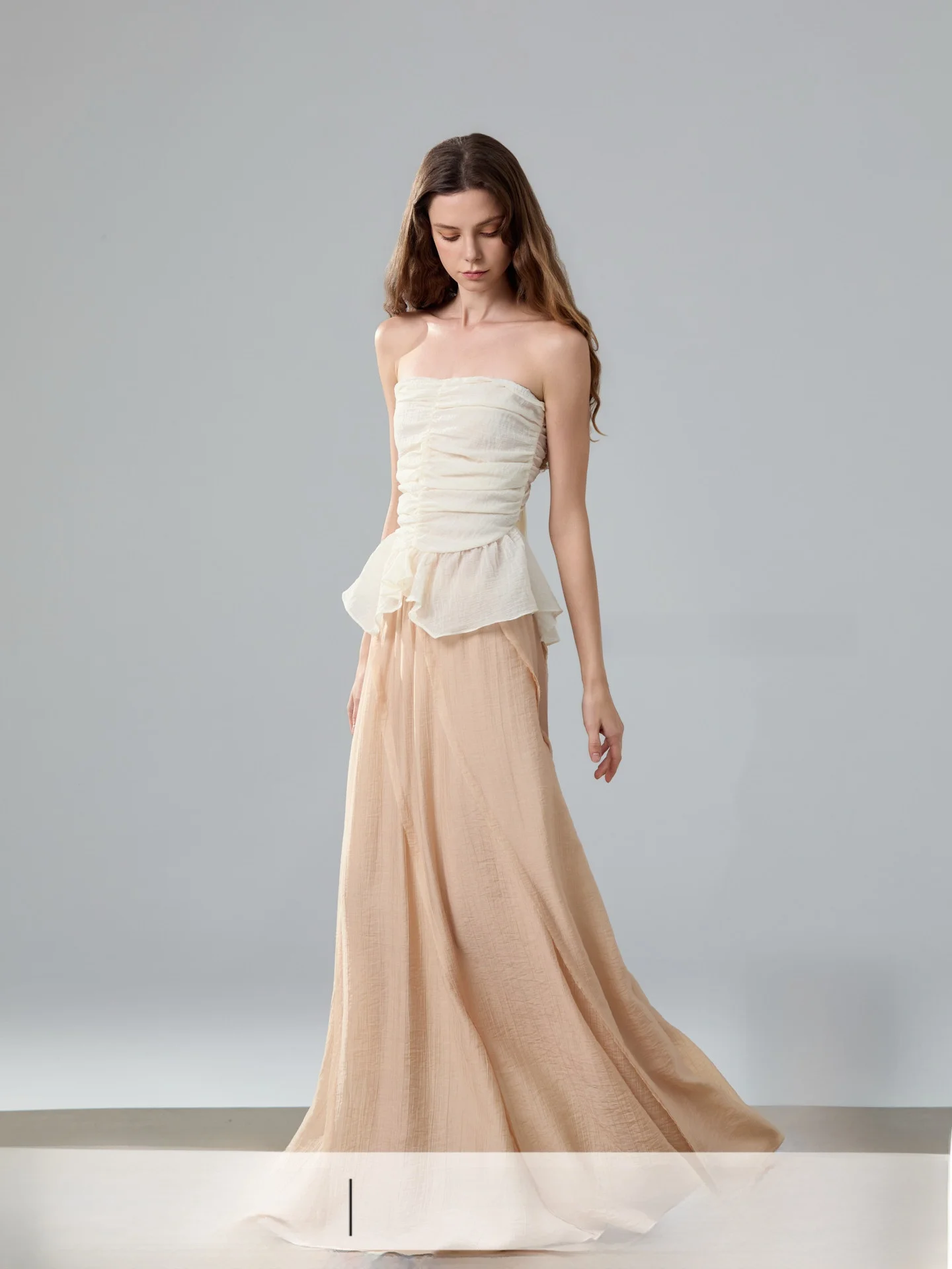 

Original YOU ME AND HER High Waist A-Line Midi Skirt Silk-Like Vacation Style Umbrella Skirt Women's Fashion Daily Wear