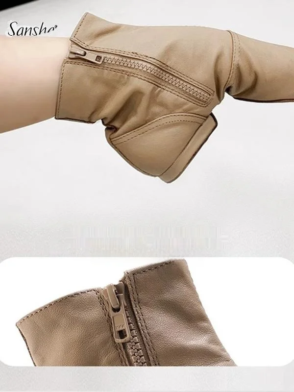 modern-jazz-dance-shoes-soft-leather-sole-high-tube-performance-boots-sansha-three-sand-youth-cowhide-dance-shoes-yoga-short
