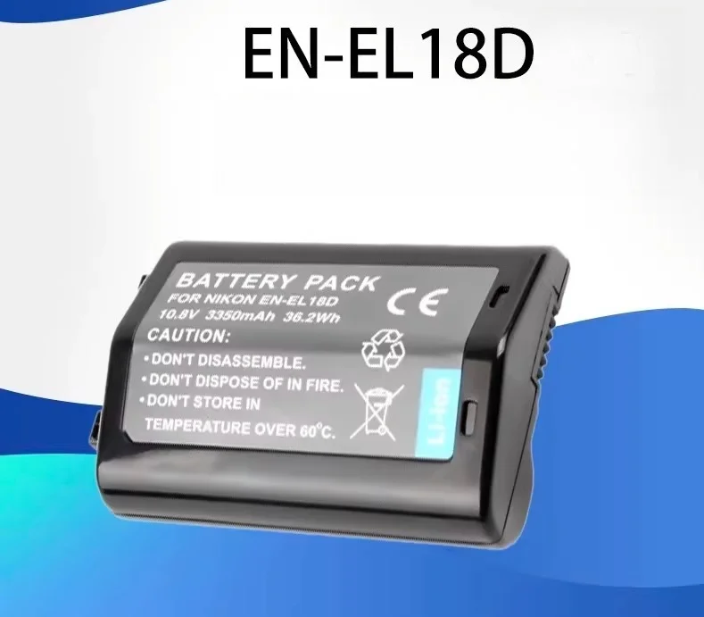 3350mAh High Capacity EN-EL18d Replacement Battery and Dual Charging Charger for Nikon Z9 & D6 D5 D4S D4 D800 DSLR Camera