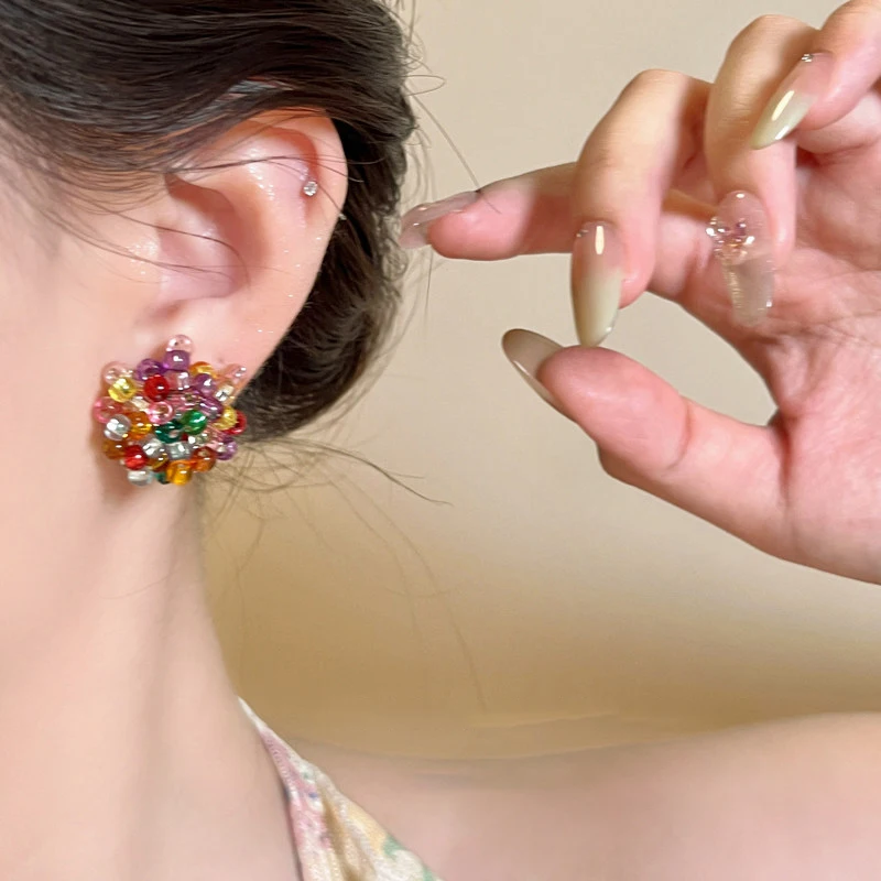 Sommerliche Dopamin-farbige Perlenohrringe für Damen 2026 – Neuer High-End Goldfarben-Schmuck, Trendige und Außergewöhnliche Ohraccessoires – Detail 11