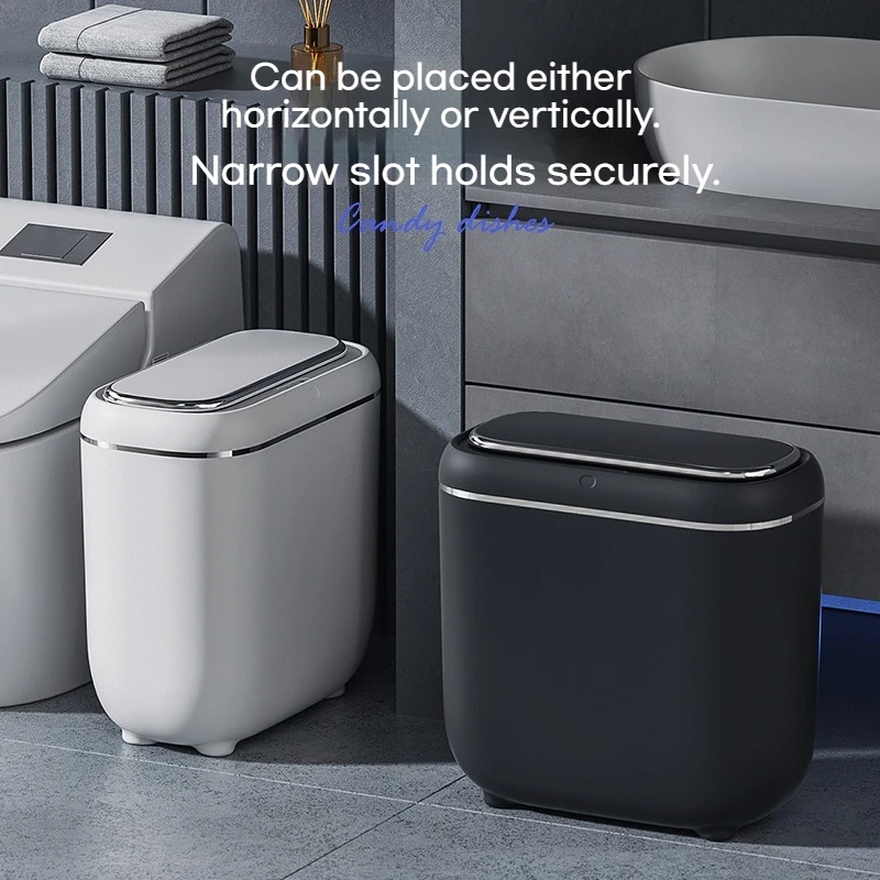 

14L Smart Sensor Trash Can Flip-top Sorting Garbage Storage Box Household Wastebasket Kitchen Bathroom Bedroom Waste Collector