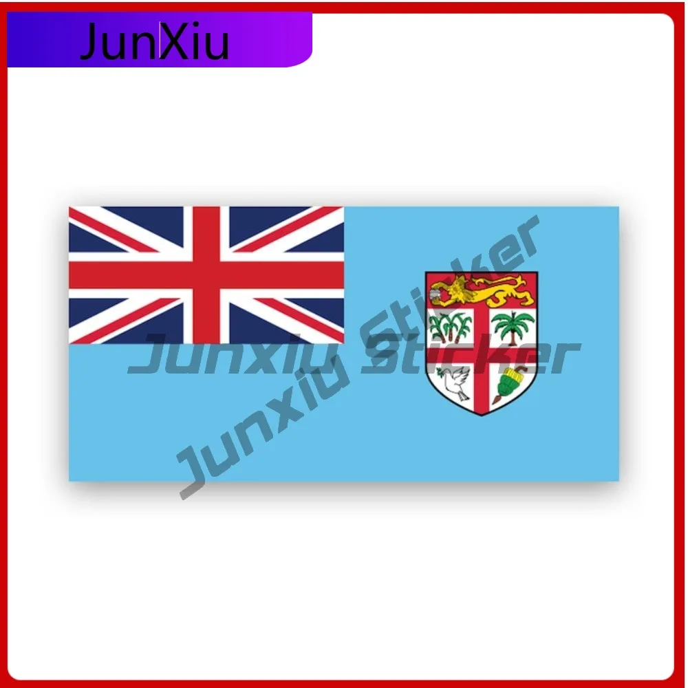 

Fijian Flag Stickerwaterproof Outdoor Decalsfiji Fji Funny Laptop Waterproof Vinyl Decal For Suvs Unique Outdoor Decor Fun