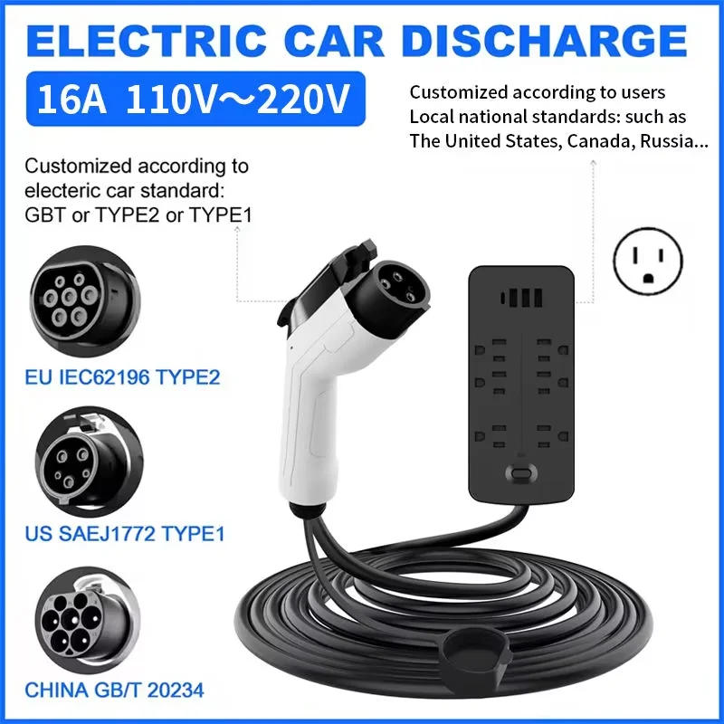 Discharge Gun New Energy Electric Vehicle Portable Discharge All-in-One Device Camping External Power Supply