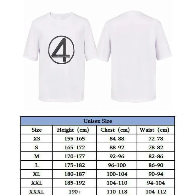 فيلم الرعد البراغي الشيء تأثيري حلي الرجال الأبيض رقم 4 تي شيرت للكبار تمويه هالوين كرنفال حفلة البدلة goi/6 #6